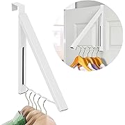 Photo 1 of Foldable Over Door Hanger - Over The Door Clothes Drying Rack - Space-Saving Over Door Organizer for Travel Bathrooms,Dorm Rooms Coat Towel Rack-1Pack
