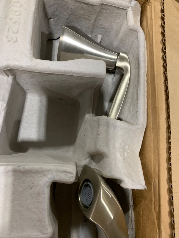 Photo 3 of Moen Voss Brushed Nickel Two-Handle Deck Mount Roman Tub Faucet Trim Kit, 1/2 Inch Valve Required, T693BN