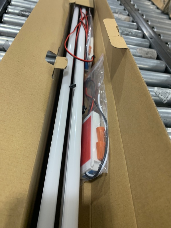 Photo 1 of 4FT LED Retrofit Kit,Recessed Fluorescent Light Retrofit Super Bright LED Light,Panel Light,Troffer Quick Repair and Retrofit LED Kit,No Professional Tools Required,36w,5000K White Light (4 Pack)