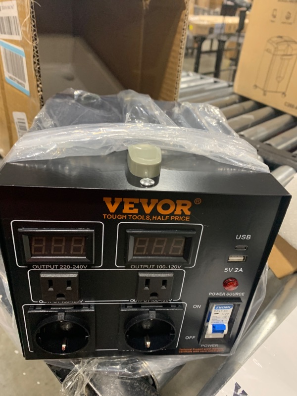 Photo 1 of VEVOR Voltage Converter Transformer, 2000W, Heavy Duty Step Up/Down Transformer, Convert from 110 Volt to 220 Volt and from 220 Volt to 110 Volt, with US Outlet EU Outlet 5V USB Port, CE Certified