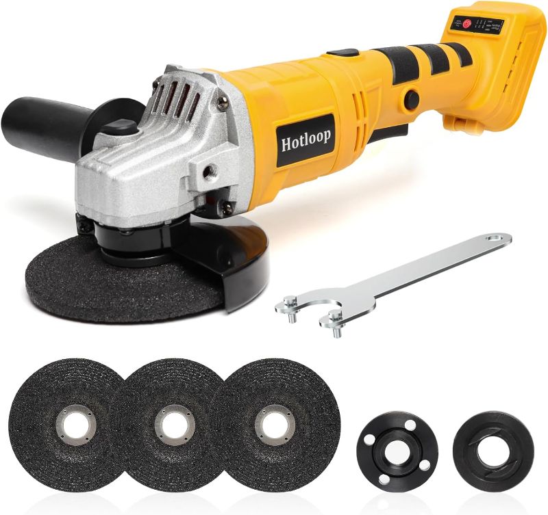 Photo 1 of Angle Grinder Compatible with DeWalt 20V MAX Battery, Cordless Angle Grinder, 7000 RPM Brushless Motor, 3 PCS 4-1/2" Blades for Cutting, Griding, Polishing, etc. (Battery NOT Included)
