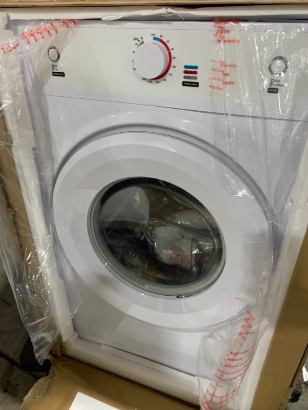 Photo 2 of Euhomy Dryer, 3.5 Cu. Ft. 1500W Clothes Dryer, Stainless Steel Tumble Dryer with Exhaust Hose for Home, Apartment, Dorm, White  ******* PARTS ONLY ****