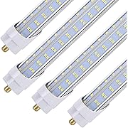 Photo 1 of (10-Pack),8 Foot LED Bulbs,120W 19000lm 6000K Cold White, Super Bright, T8 T10 T12 LED Tube Lights, V Shaped 8FT LED Tube Light 270 Angle,FA8 Single Pin LED Lights, Clear Cover
