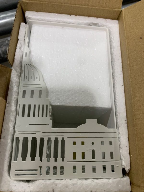 Photo 1 of Bookends with Pen Holder Metal Book Ends for Heavy Books Book Holders for Shelves Capitol Decorative Book Stoppers for Office, Coffee Shop, Bar, Home Decor, Reader Gifts