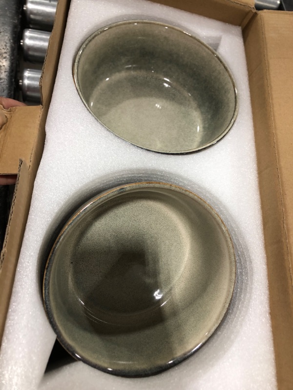 Photo 2 of AmorArc Cereal Bowls Set of 6 for Kitchen, 26oz Stoneware Soup Bowls Set for Cereal Soup, Modern Kitchen Bowls for Meal, Dishwasher &Microwave Safe, Reactive Glaze
