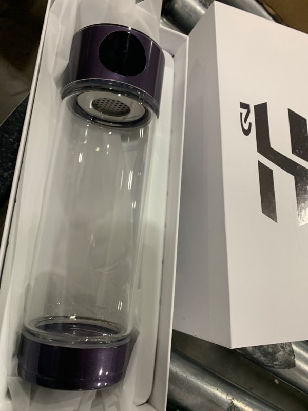 Photo 2 of Hydrogen Water Bottle, Hydrogen Water Bottle Generator,Portable and Rechargeable Hydrogen Health Water Bottle,1800ppb Hydrogen Ionizer Water Bottle,for Home Office Travel,Purple