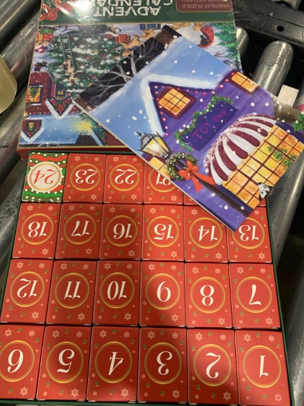 Photo 1 of Advent Calendar Snowman Puzzle 2024 - Christmas Calendar Countdown Snowman Jigsaw Puzzle Advent Calendar Christmas Tree Puzzle 24 Day Countdown Christmas New Year's Gift for Boys and Girls