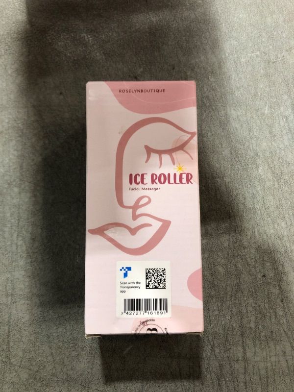 Photo 2 of ROSELYNBOUTIQUE Ice Roller for Face Wrinkles Fine Lines Puffiness Stick Massager Facial Skin Care Tools Self Care Gifts for Men Women (Pink)