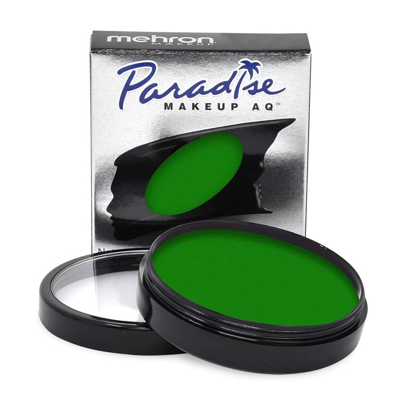 Photo 1 of Mehron Makeup Paradise Makeup AQ Pro Size | Stage & Screen, Face & Body Painting, Special FX, Beauty, Cosplay, and Halloween | Water Activated Face Paint & Body Paint 1.4 oz (40 g) (Amazon Green)
