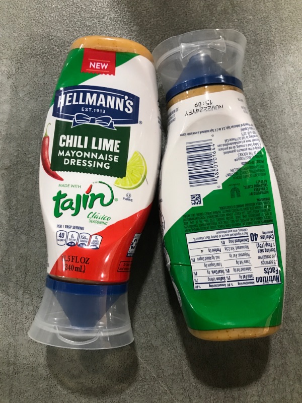 Photo 2 of Hellmann's Mayonnaise Dressing Chili Lime for Grilled Corn, Tacos, Grain Bowls & More,with Tajín Clásico Seasoning, Real Ingredients & No Artificial Flavors, 11.5 oz pack of 2