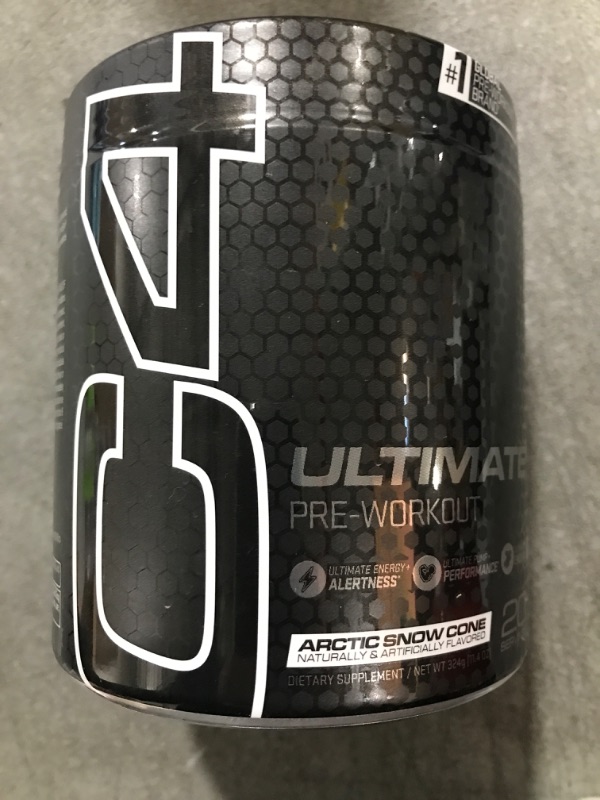 Photo 2 of C4 Ultimate Pre Workout Powder Arctic Snow Cone - Sugar Free Preworkout Energy Supplement for Men & Women - 300mg Caffeine + 3.2g Beta Alanine + 2 Patented Creatines - 20 Servings EX- 10/24