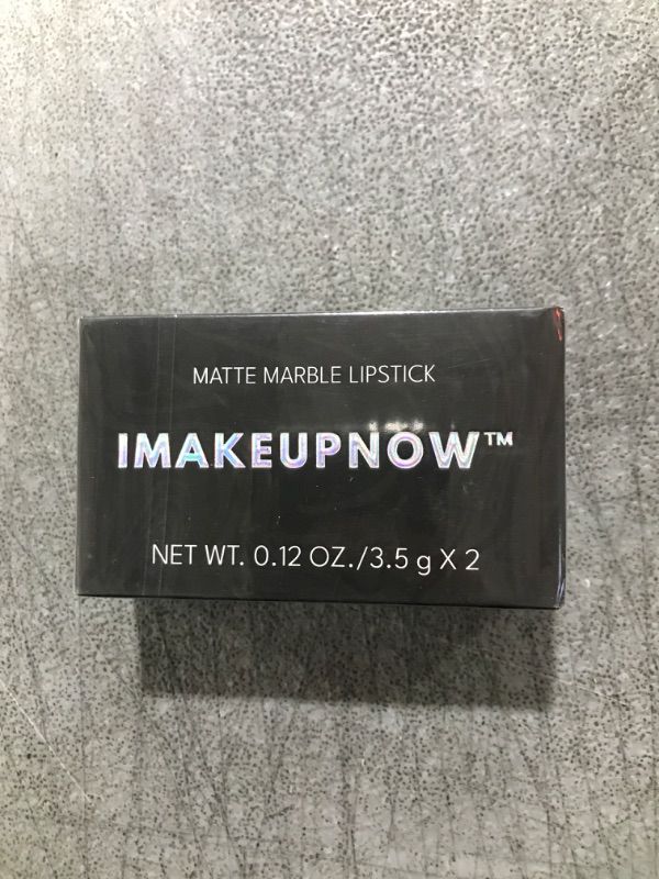 Photo 2 of imakeupnow 2PCS Marbled Matte Lip Stick Makeup - Velvety Finish | Naked-lip Feel, Full Coverage, D001+D002