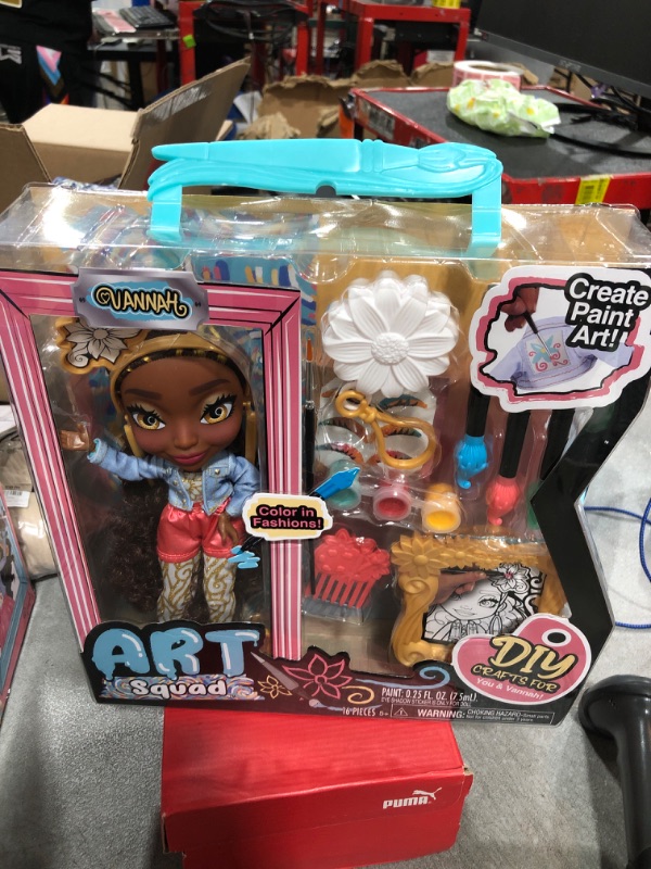 Photo 2 of Art Squad Vannah 10-inch Doll & Accessories with DIY Craft Painting Project, Brown Hair, Kids Toys for Ages 5 Up by Just Play Vana