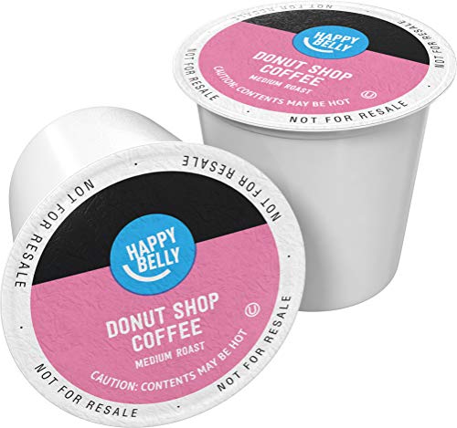 Photo 1 of Amazon Brand - Happy Belly Medium Roast Coffee Pods, Donut Style, Compatible with Keurig 2.0 K-Cup Brewers, 100 Count Best By January 12 2026
