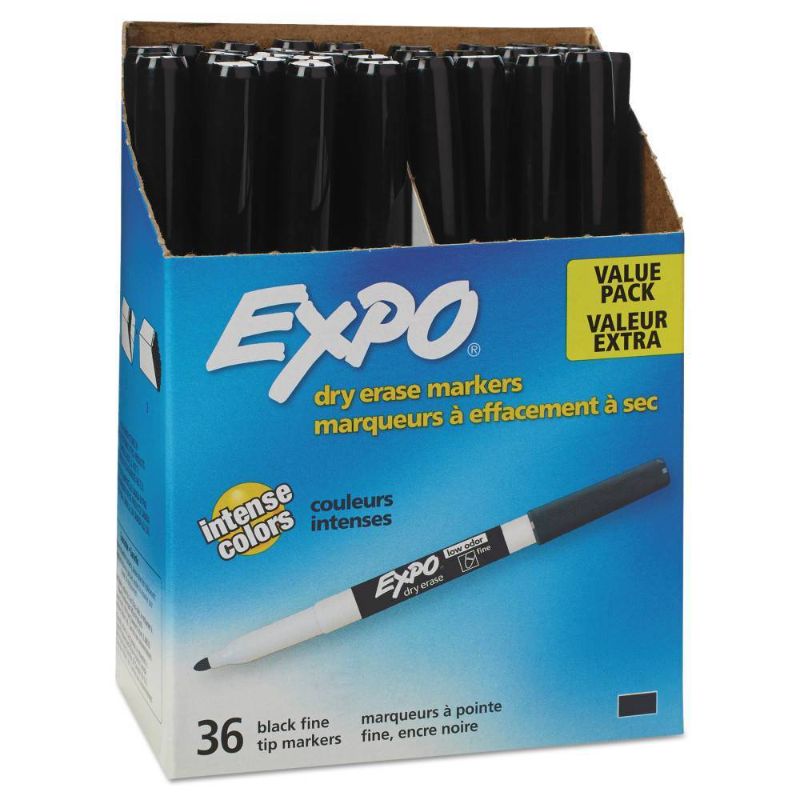 Photo 1 of Low Odor Dry Erase Marker, Fine Point, Black, 36/box
