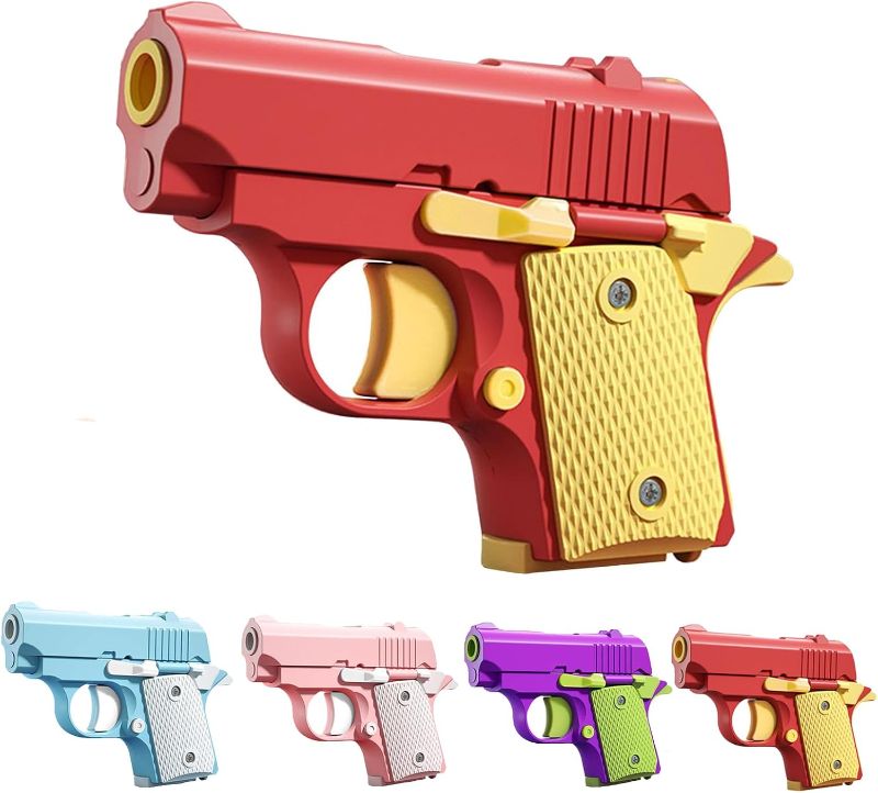 Photo 1 of Yisquar 1911 3D Printed Small Pistol Toys Gravity Gun Toy Pístol Fidget Toys Adults Stress Relief Pistol Toy Sensory Toys for Kids Friends Christmas Birthday Gift-Red