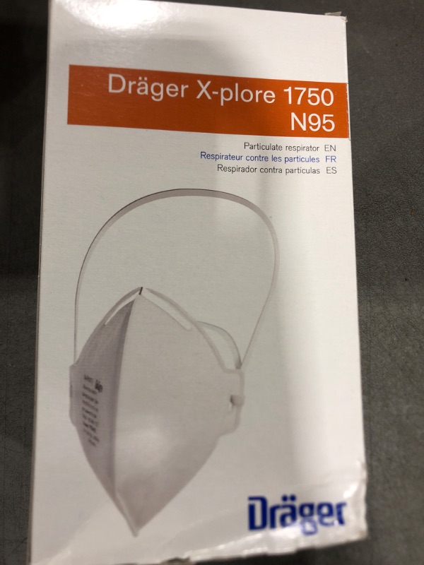 Photo 2 of Dräger X-plore 1750 C N95 respirator mask made in the US 20 NIOSH-approved respirators