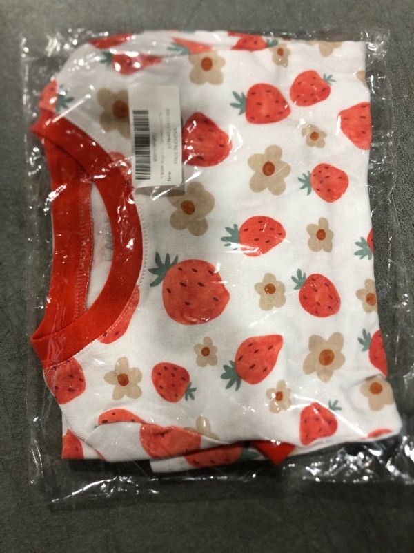 Photo 2 of V.&GRIN Girls Pajamas Set - Toddler PJs Clothing with Pants for Kids Size 2-12 Years Cute Christmas Outfits & Gift(Strawberries 2T)