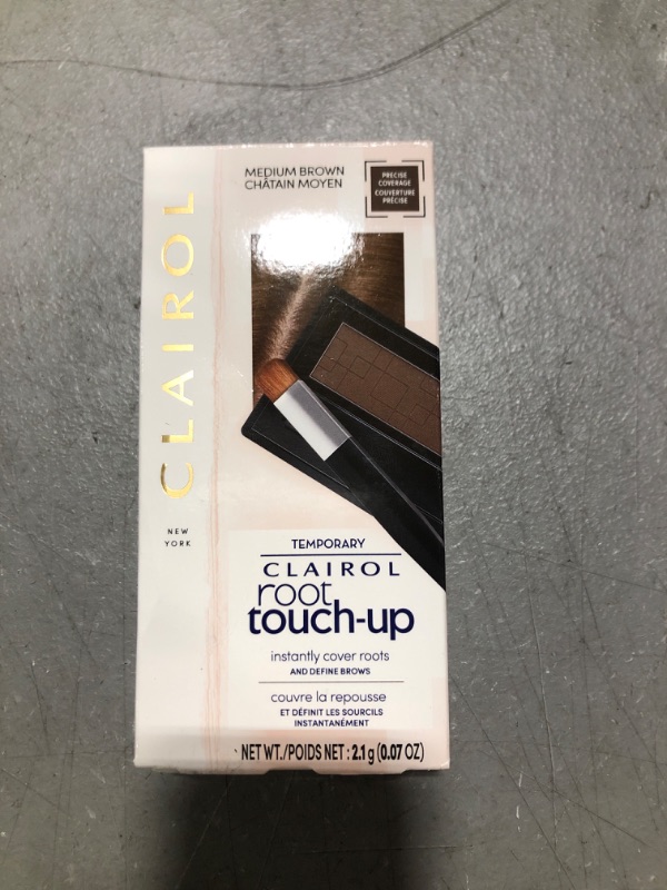 Photo 2 of Clairol Root Touch-Up Temporary Concealing Powder, Medium Brown Hair Color, Pack of 1 Medium Brown 0.07 Ounce (Pack of 1)