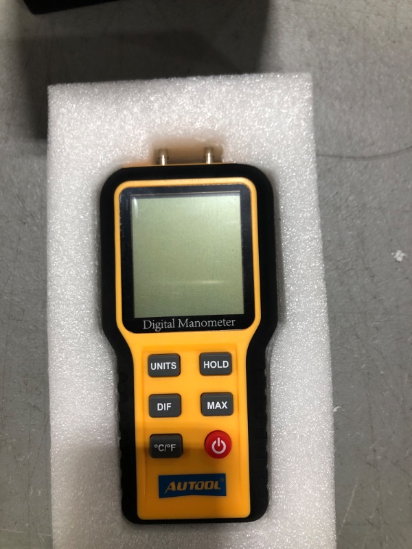 Photo 2 of AUTOOL Digital Manometer, Dual-Port Manometer Gas Pressure Tester, Handheld HVAC Manometer, 12 Selectable Units Differential Pressure Gauge, Large LCD Display with Backlight