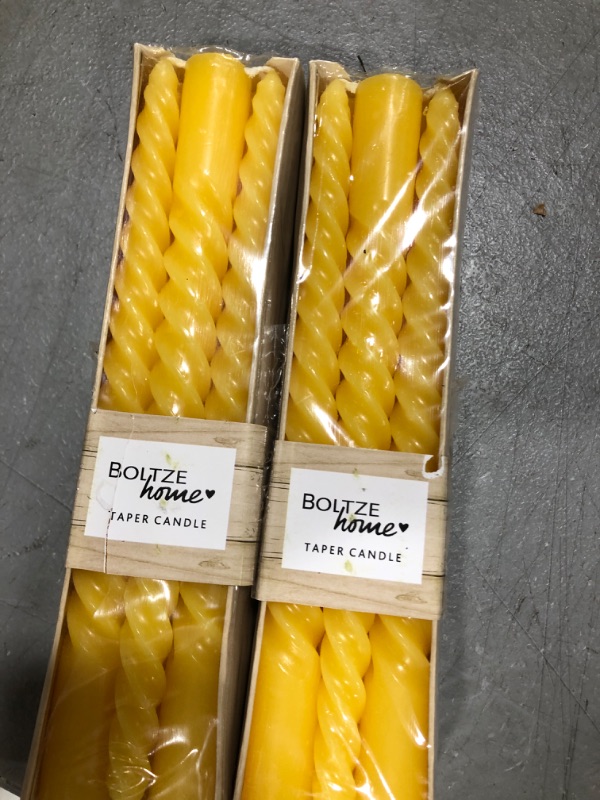 Photo 2 of Boltze 2022304 Twisto Candle 20 cm Yellow 6 Pieces