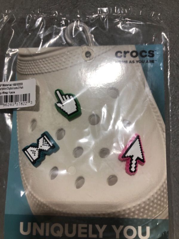 Photo 2 of Crocs Jibbitz 3-Pack Shoe Charms | Jibbitz for Crocs, Digital Icons, Small