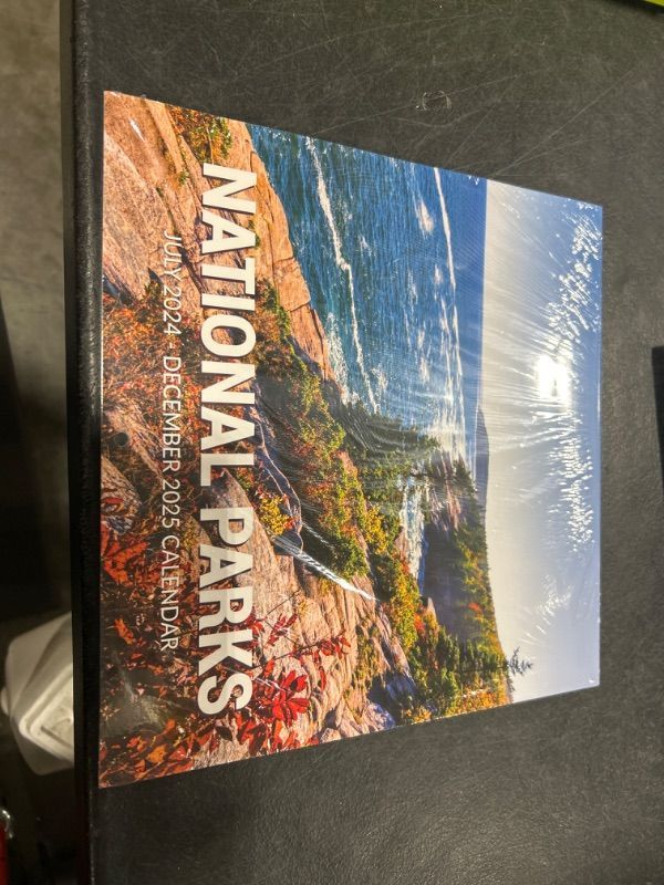 Photo 2 of 2025 Calendar - 12 Monthly Calendar 2025, JAN- DEC 2025 Wall Calendar, 12" x 24" (Open), 2025 Calendar Unruled Blocks + Thick Glossy Paper, National Parks Wall Calendar