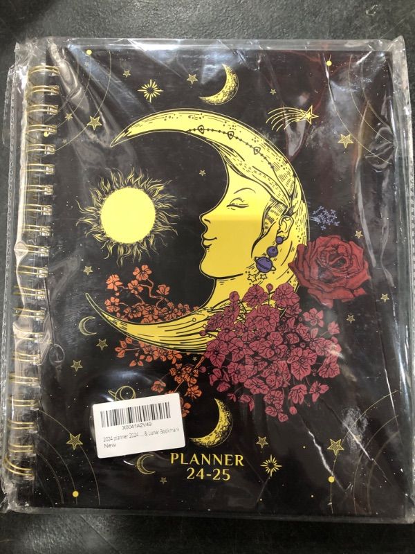 Photo 2 of Planner 2024-2025 Monthly Planner 2024 Weekly Planner Spiral Bound 18 Month Daily Planner from January 2024 to June 2025, 8.5 x 11, Monthly Index Tabs, 4 Sticker Sheets(Moon-2)