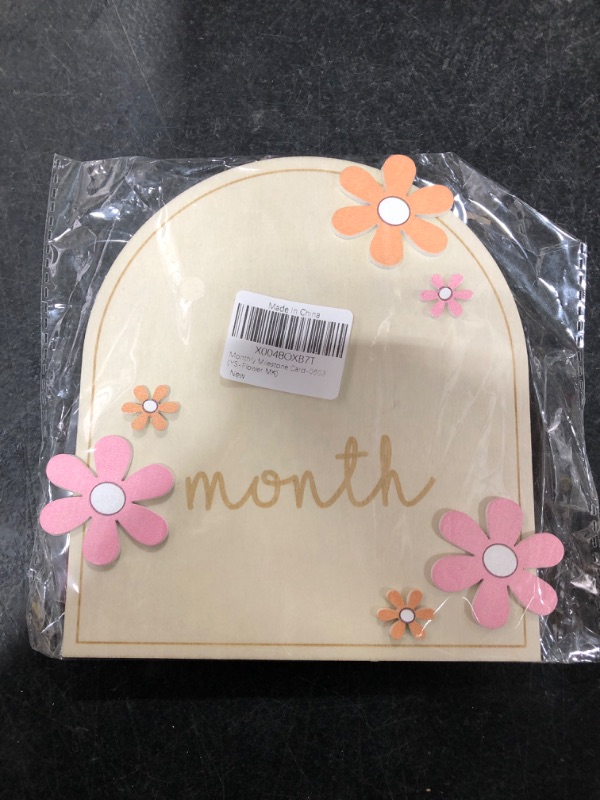 Photo 2 of 12 Months Wooden Baby Monthly Milestone Cards