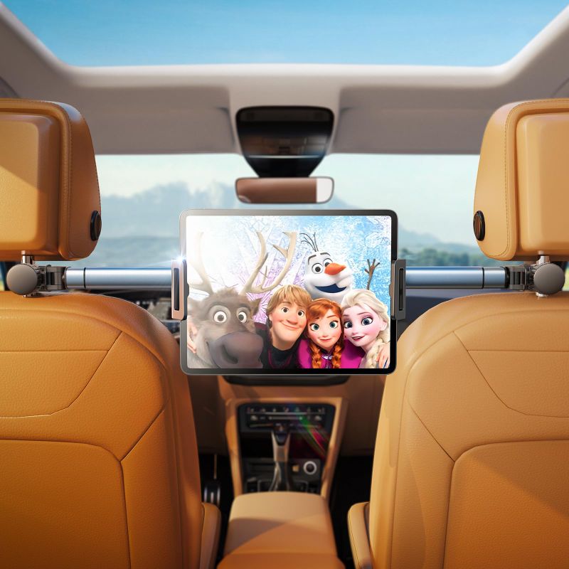 Photo 1 of LISEN Tablet iPad Holder for Car Mount Headrest-iPad Car Holder Back Seat Travel Accessories Car Tablet Holder Mount Road Trip Essentials for Kids Adults Fit PICKUP All 4.7-12.9" Device & Headrest Rod