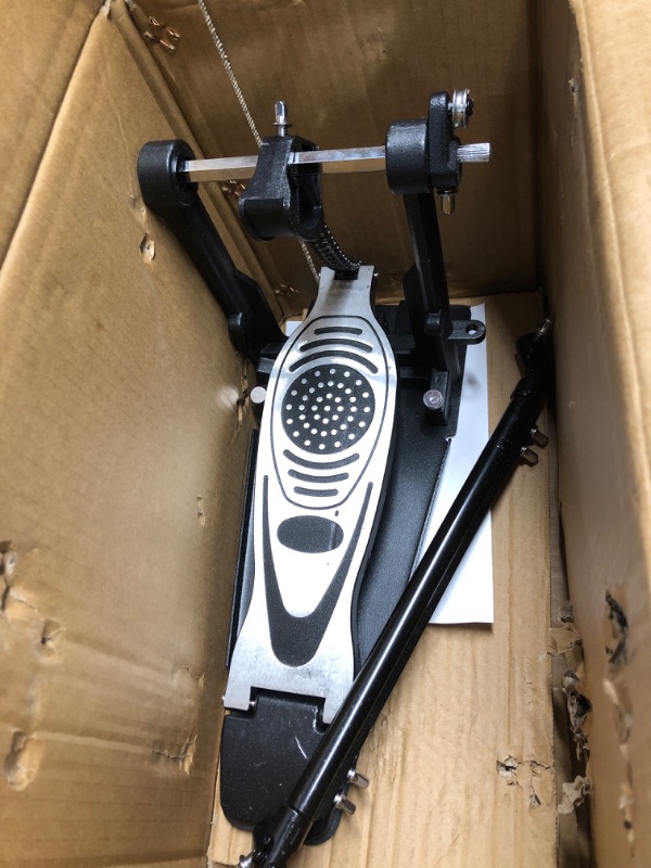 Photo 3 of ***NON REFUNDABLE, PARTS ONLY***Bass Drum Pedal,Double Bass Drum Pedal Mount Double Chain Drive Foot Percussion Hardware Kick Drum Kit Pedals Step on Hammer Adj. Beater Head Bass Pedal for Drum Set (Double)