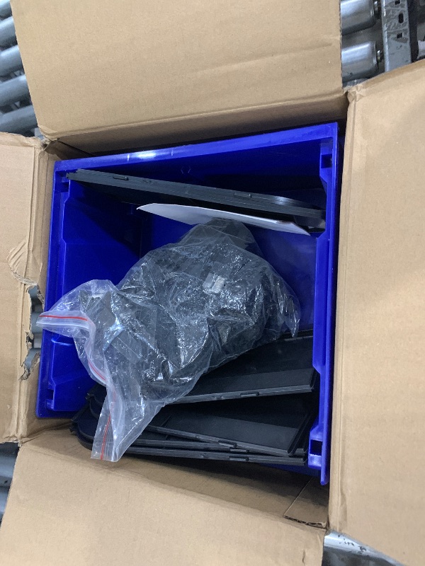 Photo 1 of VEVOR Plastic Stackable Storage Bins 6 Pack (11 x 11 x 5-Inch), Hanging Storage Organizer Bins, Heavy Duty Stacking Containers for Closet, Garage, Office, Home, Pantry or Small Parts Organization