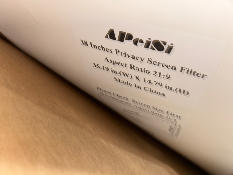 Photo 1 of 38 Inch Privacy Screen Filter for 21:9 Computer Curved Ultrawide Screen Monitor - Privacy Shield,Anti-Glare and Anti-Blue light Screen Protector