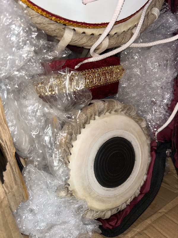Photo 1 of MAHARAJA Basic Tabla Set, Student Tabla Set, Steel Bayan, Dayan, Hammer, Cushions & Cover - Perfect Tablas for Students and Beginners on Budget, Tabla Drums, Indian Hand Drums (PDI-IB)