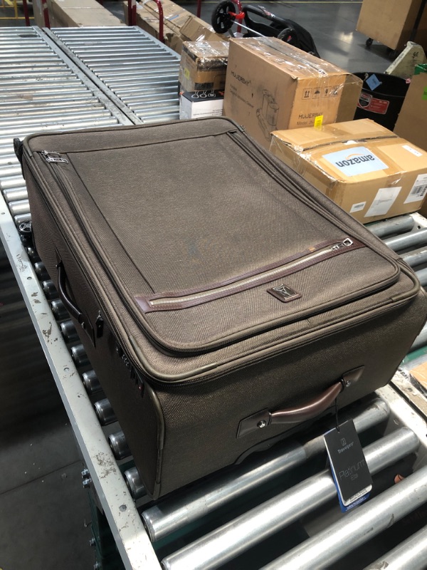 Photo 2 of (FAIR __ DAMAGES) Travelpro Platinum Elite Softside Expandable Checked Luggage, 8 Wheel Spinner Large Suitcase, TSA Lock, Men and Women, Rich Espresso Brown, Checked Large 29-Inch