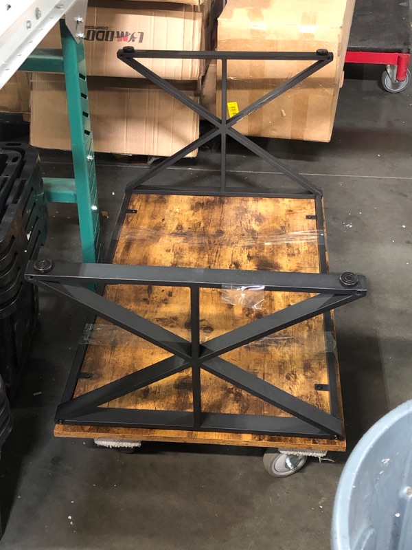 Photo 1 of ***STOCK PHOTO FOR REFERENCE ONLY - UNABLE TO IDENTIFY EXACT ITEM - NO PACKAGING - MISSING HARDWARE***
Launica Coffee Table with Storage, Farmhouse Living Room Table, Modern Minimalist Rectangle Center Table, Industrial Vintage Wood Tea Table, 39 Inch, Ru