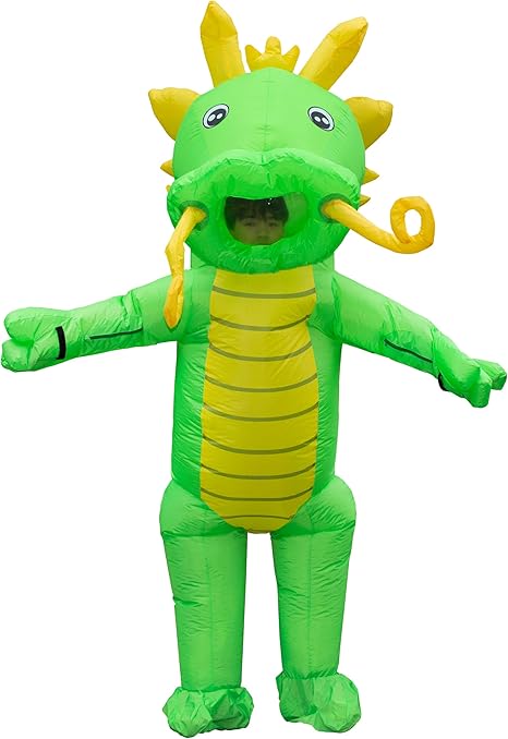 Photo 1 of *unknown of any holes or damage** Inflatable Dragon Costume Adult Blow Up Dragonman Suit For Halloween Christmas Fancy Dress