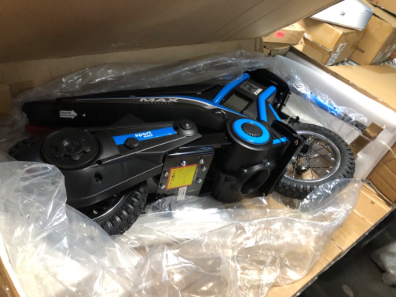 Photo 2 of ***USED - INCOMPLETE - MISSING CHARGE, HARDWARE, AND OTHER PARTS - UNABLE TO VERIFY FUNCTIONALITY - SEE PICTURES***
Hetoy 24V Electric Dirt Bike for Kids, 350W Kids Electric Motorcycle, Up to 14.29 MPH, 2-Speed Modes, Max Weight 135 lbs