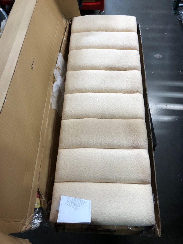 Photo 6 of ***NONREFUNDABLE - INCOMPLETE - SEE COMMENTS***
Luxo Abode Full Size Teddy Fleece Upholstered Bed with Trundle and Stripe Headboard,Smarter LED Platform Bed Frame,Easy Assembly and No Spring Box Need, for Bedroom,Apartment,Beige