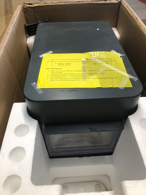 Photo 2 of (used) GE Profile Opal 2.0 XL with 1 Gallon Tank, Chewable Crunchable Countertop Nugget Ice Maker, Scoop included, 38 lbs in 24 hours, Pellet Ice Machine with WiFi & Smart Connected, Stainless Steel