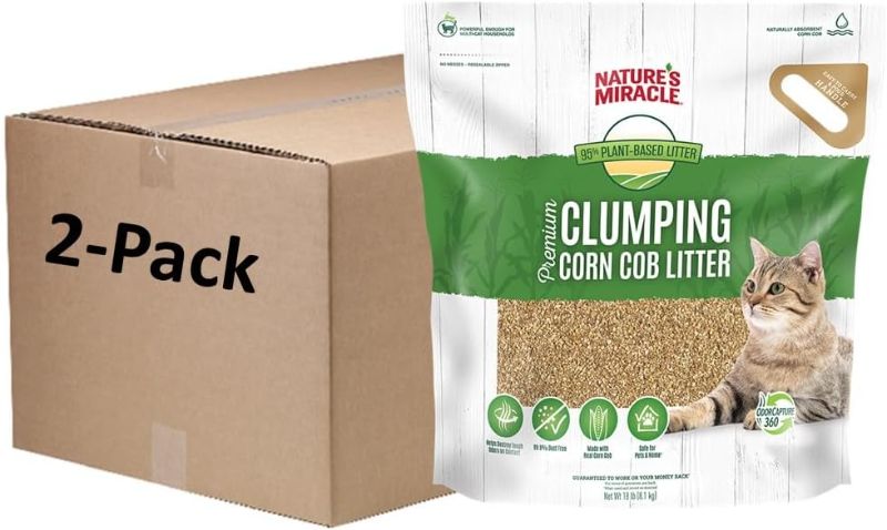 Photo 1 of 
Nature's Miracle Premium Clumping Corn Cob Litter, Tough Odor Bio-Enzymatic Formula, Dust Free