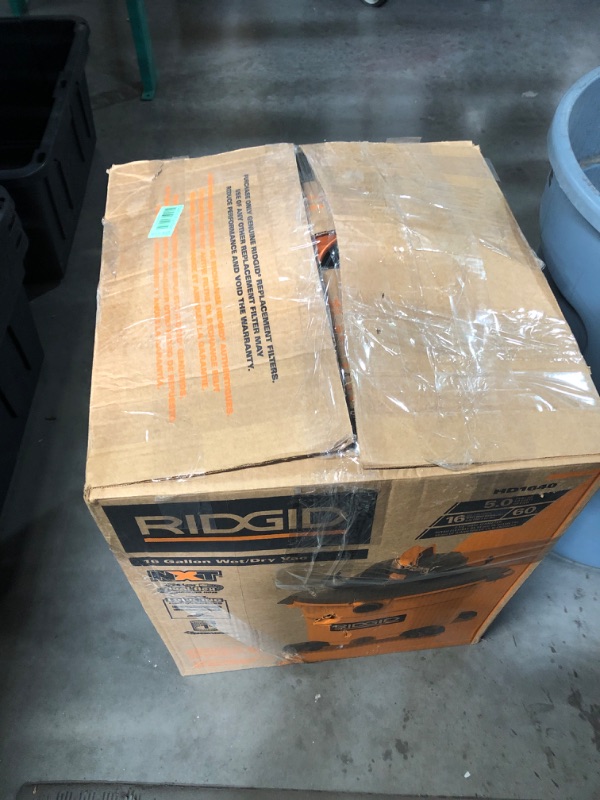 Photo 6 of *USED ITEM: IS DIRTY, IS SCRATCHED, IS NOT IN PERFECT CONDITION*
16 Gallon 6.5 Peak HP NXT Shop Vac Wet Dry Vacuum with Detachable Blower, Filter, Locking Hose and Accessories
