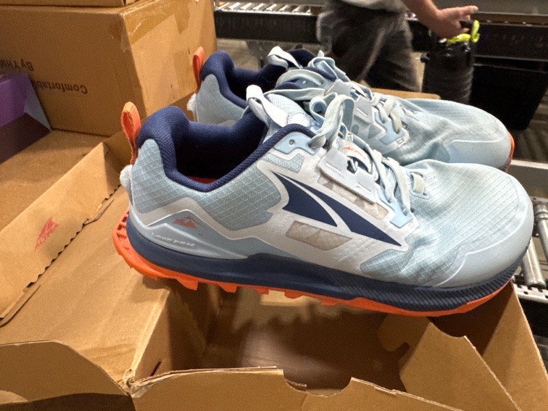 Photo 3 of ALTRA Women's AL0A7R7G Lone Peak 7 Trail Running Shoe, Blue/Orange - 7  US