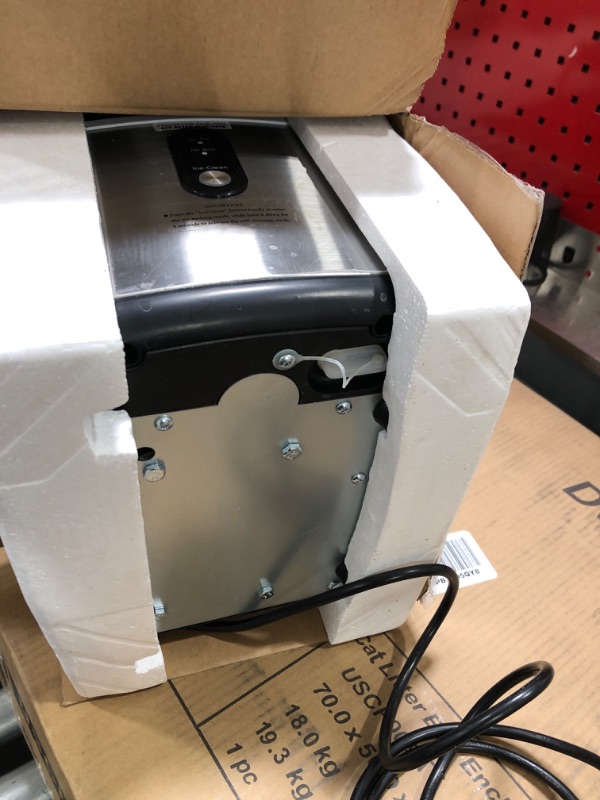 Photo 1 of Nugget Ice Makers Countertop, Pebble Ice Machine with Chewable Pellet Ice, 34Lbs/24H, Self-Cleaning, Sonic Ice, One-Click Operation, for Kitchen,Office Stainless Steel Silver