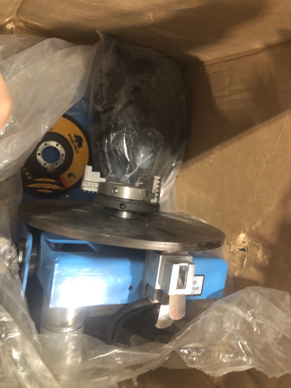 Photo 1 of VEVOR Rotary Welding Positioner 10KG, 0-90° Welding Positioning Turntable Table with 8.1 Inch 3-Jaw Lathe Chuck, 1-12 RPM 20W Portable Welder Positioning Machine for Cutting Grinding Assembly Testing
