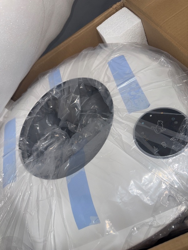 Photo 1 of Self Cleaning Litter Box - 110L Large Automatic Cat Litter Box Self Cleaning, Multi cat can use, 1 Roll Garbage Bags and Mat, App Control, aWhite