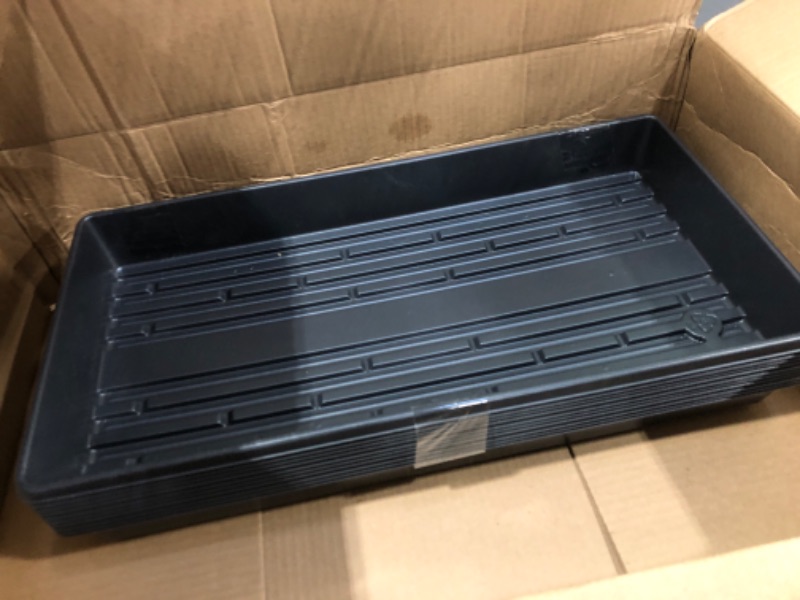 Photo 2 of 10 Plant Growing Trays (No Drain Holes) - 20" x 10" - Perfect Garden Seed Starter Grow Trays: for Seedlings