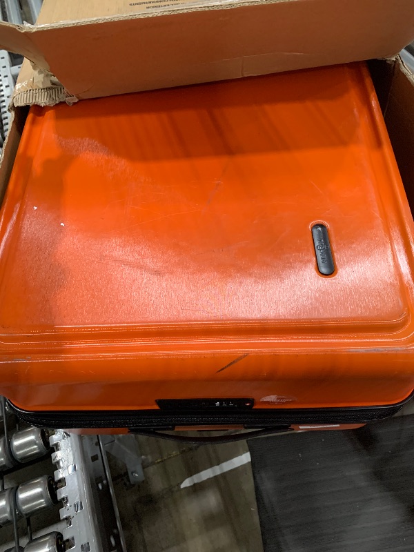 Photo 2 of *** Luggage has light scratches and black markings ***
TRAVELARIM Hard Shell Luggage Sets with Spinner Wheels 4 Piece, Expandable Large Suitcases with TSA Lock, Travel Large Suitcase Set, Orange Luggage Set