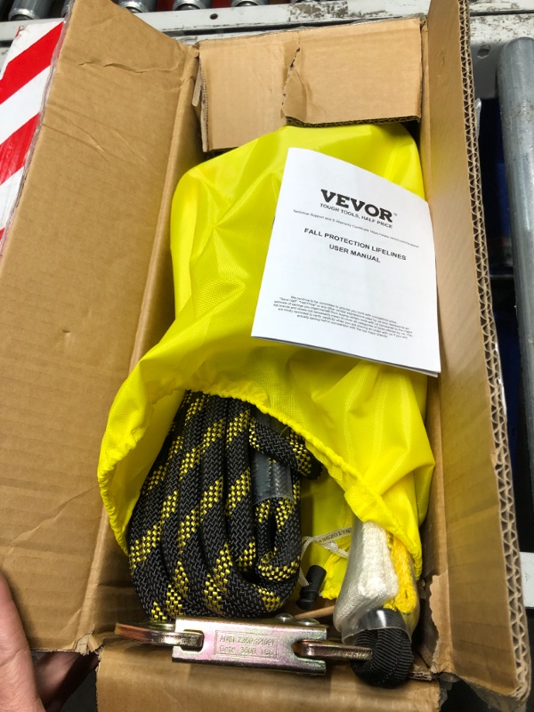 Photo 2 of ***STOCK PHOTO REFERENCE ONLY***
VEVOR Vertical Lifeline Assembly, 0.55'' x 100' Fall Protection Rope with 30 KN Breaking Tension, Polyester Roofing Rope with Steel Snap Hooks, Rope Grab, and Shock Absorber, ANSI Compliant