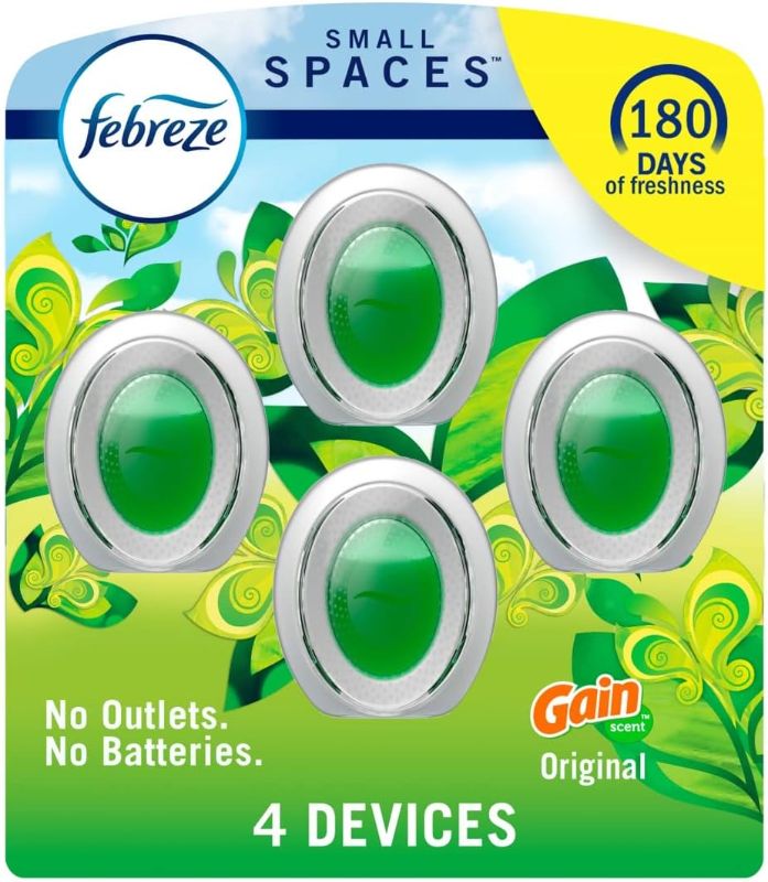 Photo 1 of 
Febreze Small Spaces Air Freshener, Odor-Fighting, Plug In Alternative, Air Fresheners for Home and Bathroom and Kitchen, Closet Air Fresheners, Gain...